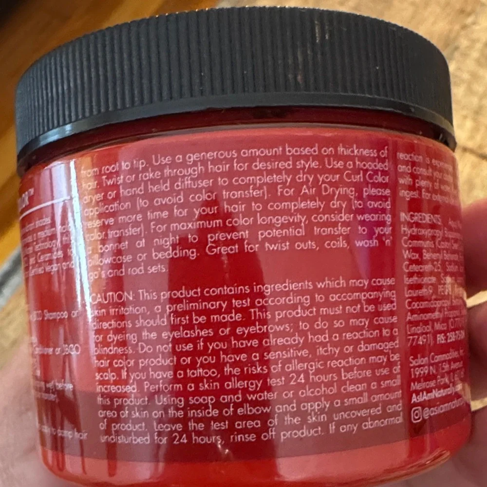 Set of 2 AS I AM HOT RED and BOLD GOLD temporary hair color hair curl gel